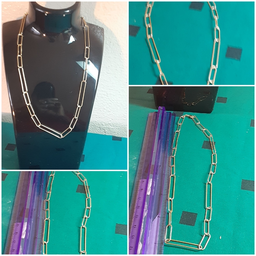 925 paperclip necklace